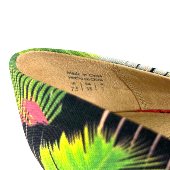 Aldo Tropical Print Hazinski Peep Toe Wedges - Picture 8 of 9